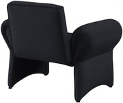 Fleurette Velvet Upholstered Accent Chair in Black - 409Black