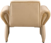 Fleurette Velvet Upholstered Accent Chair in Camel - 409Camel