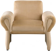 Fleurette Velvet Upholstered Accent Chair in Camel - 409Camel