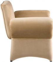 Fleurette Velvet Upholstered Accent Chair in Camel - 409Camel