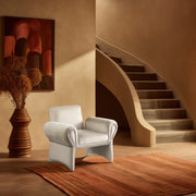 Fleurette Velvet Upholstered Accent Chair in Cream - 409Cream