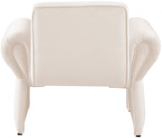 Fleurette Velvet Upholstered Accent Chair in Cream - 409Cream