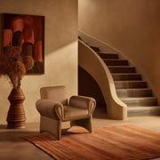 Fleurette Velvet Upholstered Accent Chair in Saddle - 409Saddle