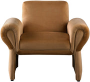 Fleurette Velvet Upholstered Accent Chair in Saddle - 409Saddle