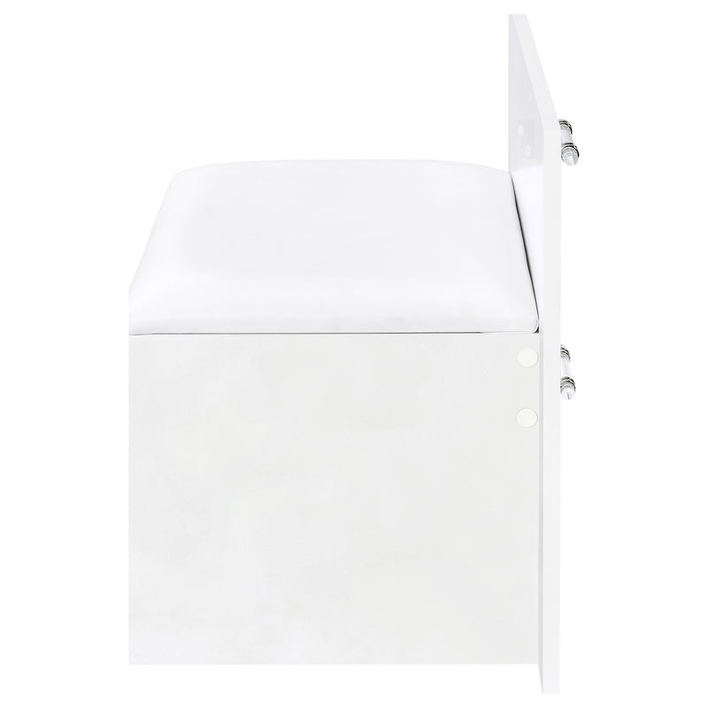 Flora 2-drawer Vanity Set with LED Mirror White High Gloss - 930218