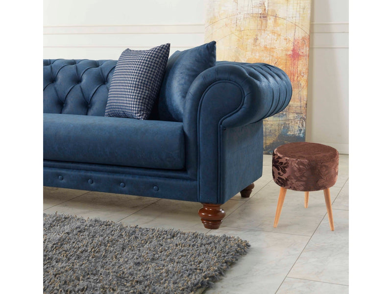 Flora Ottoman 101 in Brown - 790-FLO-101-BRO