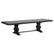 Florence 126-inch Extension Dining Table Distressed Black - 115531