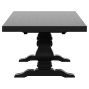 Florence 126-inch Extension Dining Table Distressed Black - 115531
