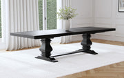 Florence 126-inch Extension Dining Table Distressed Black - 115531
