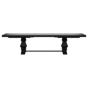 Florence 126-inch Extension Dining Table Distressed Black - 115531