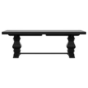 Florence 126-inch Extension Dining Table Distressed Black - 115531