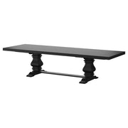 Florence 126-inch Extension Dining Table Distressed Black - 115531