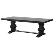 Florence 126-inch Extension Dining Table Distressed Black - 115531