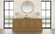 Florence 4-door Dining Sideboard Buffet Cabinet Rustic Honey - 180205