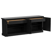 Florence 4-door Dining Sideboard Buffet Distressed Black - 115535