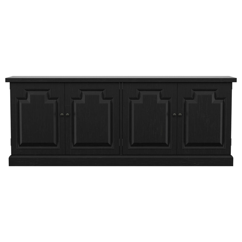 Florence 4-door Dining Sideboard Buffet Distressed Black - 115535
