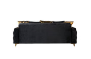 Florence Black Velvet Sofa 88" & Loveseat 64" - FLORENCEBLACK-SL