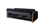 Florence Black Velvet Sofabed 88" - FLORENCEBLACK-S