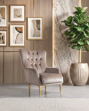 Florence Coffee Velvet Chair - FLORENCECOF-CHAIR