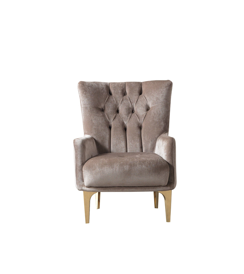 Florence Coffee Velvet Chair - FLORENCECOF-CHAIR