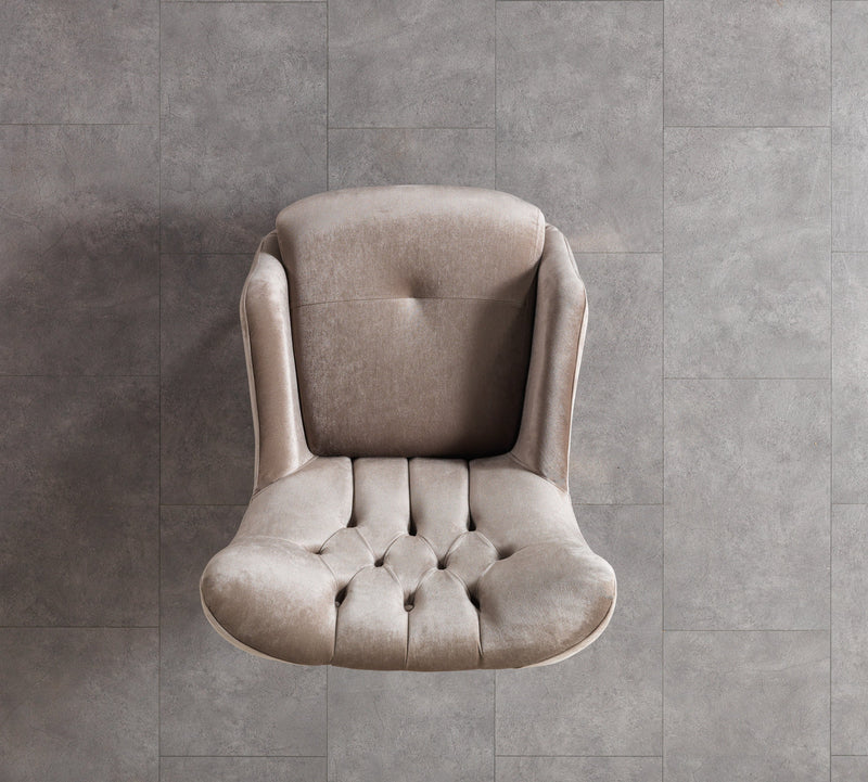 Florence Coffee Velvet Chair - FLORENCECOF-CHAIR