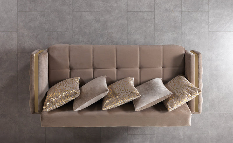 Florence Coffee Velvet Sofa 88" & Loveseat 64" - FLORENCECOF-SL