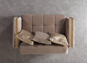 Florence Coffee Velvet Sofa 88" & Loveseat 64" - FLORENCECOF-SL