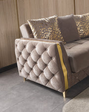 Florence Coffee Velvet Sofabed 88" - FLORENCECOF-S