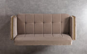 Florence Coffee Velvet Sofabed 88" - FLORENCECOF-S