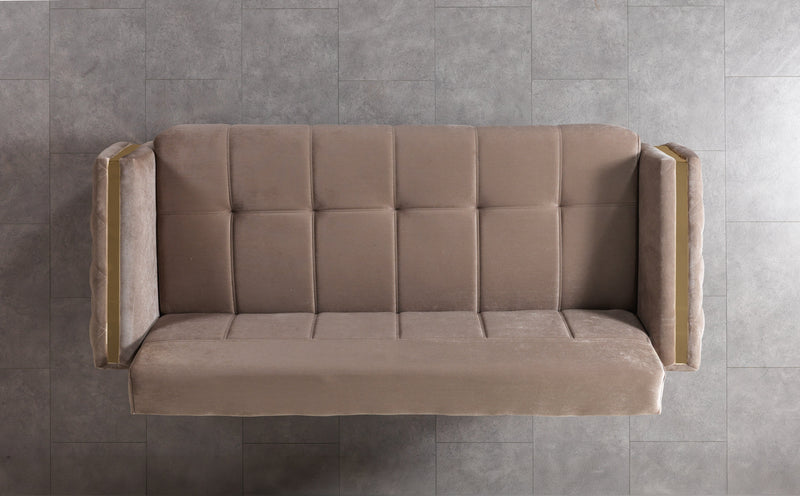Florence Coffee Velvet Sofabed 88" - FLORENCECOF-S