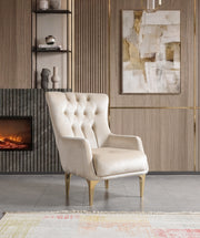 Florence Ivory Velvet Chair - FLORENCEIVORY-CHAIR