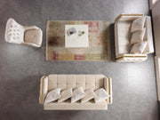 Florence Ivory Velvet Sofa 88" & Loveseat 64" - FLORENCEIVORY-SL