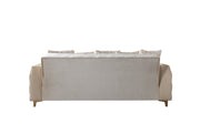Florence Ivory Velvet Sofa 88" & Loveseat 64" - FLORENCEIVORY-SL