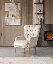 Florence Ivory Velvet Sofa 88" & Loveseat 64" - FLORENCEIVORY-SL