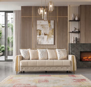 Florence Ivory Velvet Sofabed 88" - FLORENCEIVORY-S
