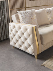 Florence Ivory Velvet Sofabed 88" - FLORENCEIVORY-S