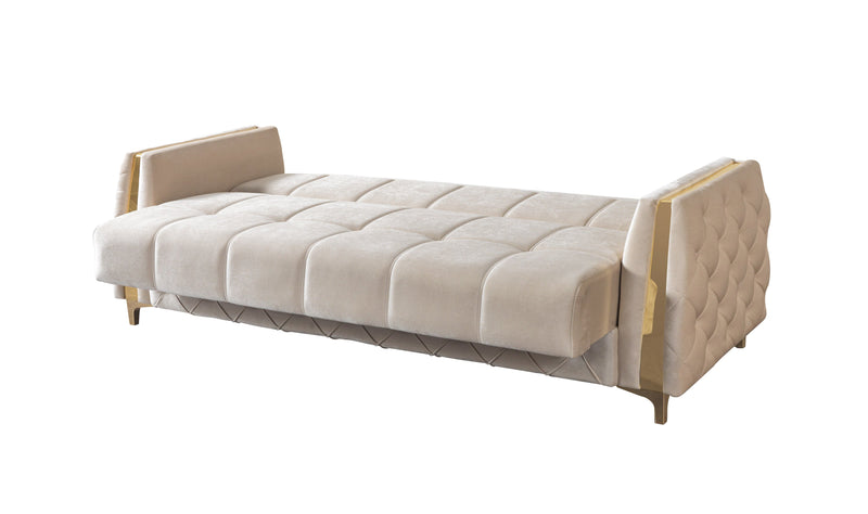 Florence Ivory Velvet Sofabed 88" - FLORENCEIVORY-S