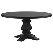 Florence Round 60-inch Pedestal Base Dining Table Black - 115530