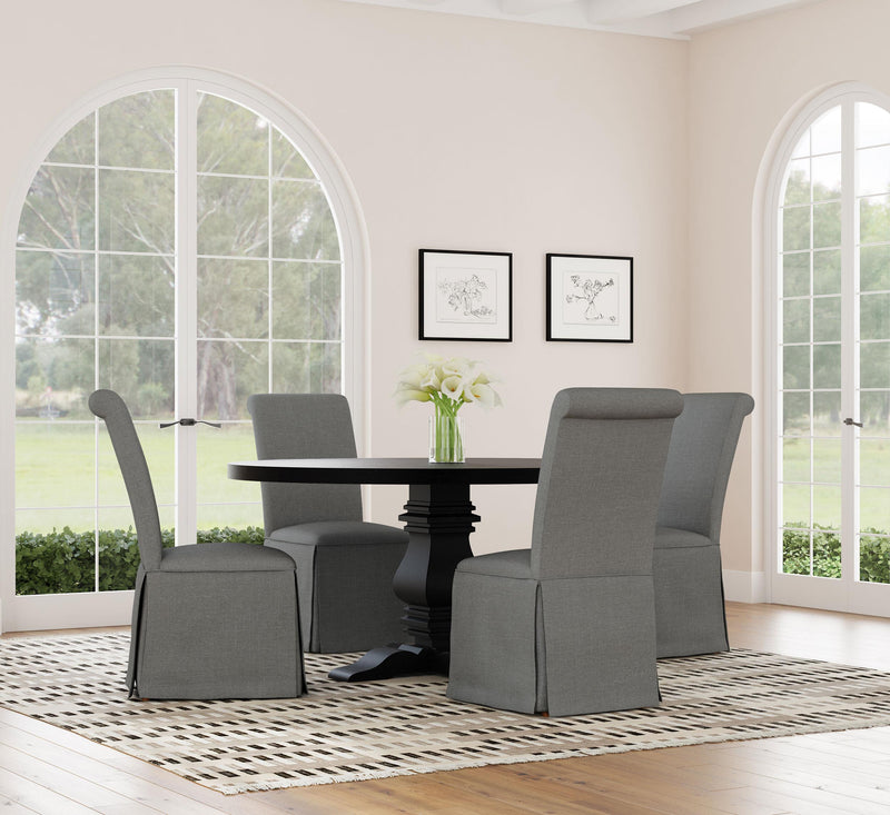 Florence Round 60-inch Pedestal Base Dining Table Black - 115530