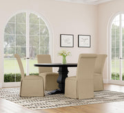 Florence Round 60-inch Pedestal Base Dining Table Black - 115530