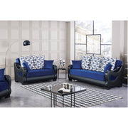 Florida 62 in. Convertible Sleeper Loveseat in Blue with Storage - Gate FurnitureLoveseat