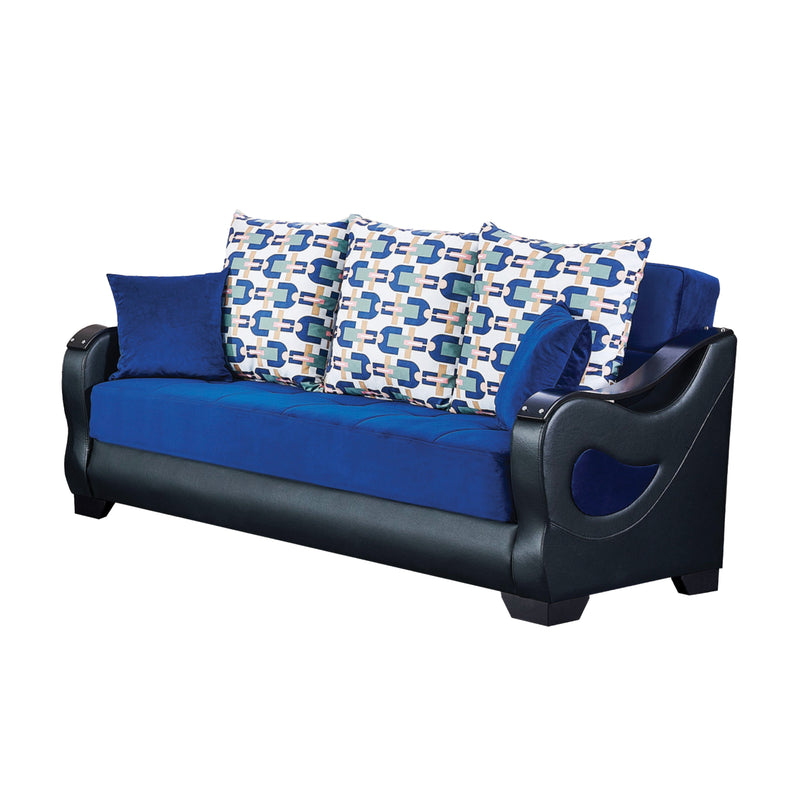 Florida Navy Blue Sleeper Living Room Set - Gate FurnitureLiving Room Set