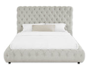 Flory Dove King Upholstered Platform Bed - Gate FurnitureKing Bed