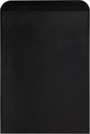 Fluted Solid Wood And Oak Veneer Chest in Black - 314Black-CH