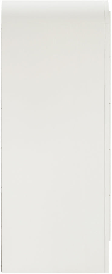 Fluted Solid Wood And Oak Veneer Chest in Cream - 314Cream-CH