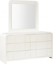 Fluted Solid Wood And Oak Veneer Dresser in Cream - 314Cream-D