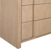 Fluted Solid Wood And Oak Veneer Dresser in Natural - 314Natural-D