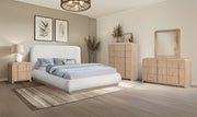 Fluted Solid Wood And Oak Veneer Dresser in Natural - 314Natural-D