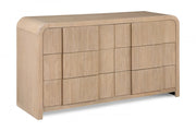 Fluted Solid Wood And Oak Veneer Dresser in Natural - 314Natural-D