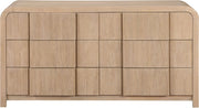 Fluted Solid Wood And Oak Veneer Dresser in Natural - 314Natural-D